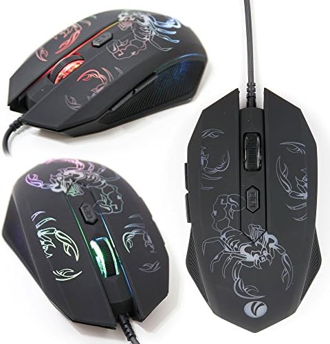DURAGADGET USB Gaming Mouse with LED Colour Changing Scorpion Design for the Asus ROG Chimera G703