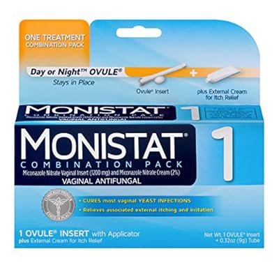 Monistat 1-Day Yeast Infection Treatment | Ovule  Itch Cream Combination Pack