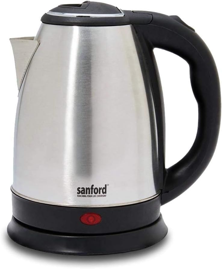 Sanford Electric Kettle 1.8 Liters, 1500 Watt, Stainless Steel