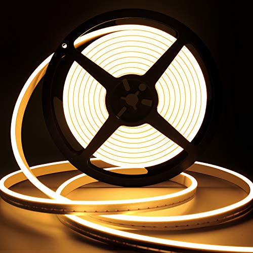 Lamomo LED Neon Strip Lights 12V Warm White Dimmable 16.4ft