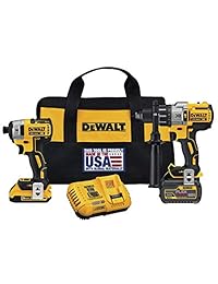 Dewalt DCK299D1T1R - Kit de taladro y destornillador de impacto de iones de litio sin cable de 20 V MAX FlexVolt con 2 baterías (renovado)