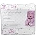 Crib Sheets, 2 Pack Pink Owls & Hearts Fitted Soft Jersey Cotton Girl Bedding