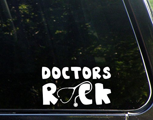 Doctors Rock - 6 1/2"x 3 3/4" - Vinyl Die Cut Decal / Bumper Sticker For Windows, Trucks, Cars, Laptops, Macbooks, Etc.