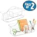 mDesign Craft and Sewing Organizer Tote for Scissors, Paint, Markers, Paint - Pack of 2, Medium, Clear