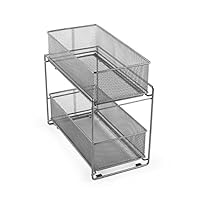 Design Ideas Cabinet Baskets Mesh Silver