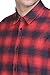 Coofandy Unisex Fashion Casual Long Sleeves Hipster Big-Tall Button up Plaid Shirt,Red,Small