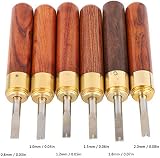 Fdit Wooden Leather Edge Beveler High Carbon Steel Skiving Tool 1.5mm view 2