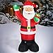 Fanshunlite Christmas Inflatable 8FT Santa Claus Carry Gift Box Lighted Blow-Up Yard Party Decoration Xmas Airblown Inflatable Outdoor Indoor Home Garden Family Prop Yard