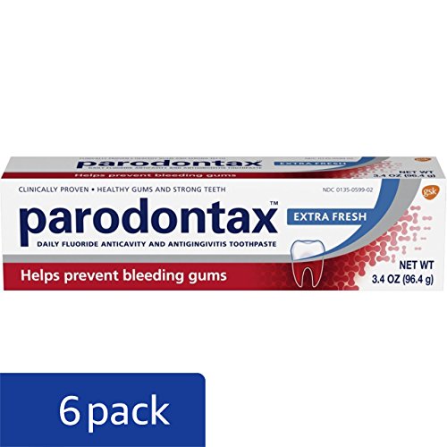 Parodontax Extra Fresh Toothpaste for Bleeding Gums, 3.4 Ounce (Pack of 6)