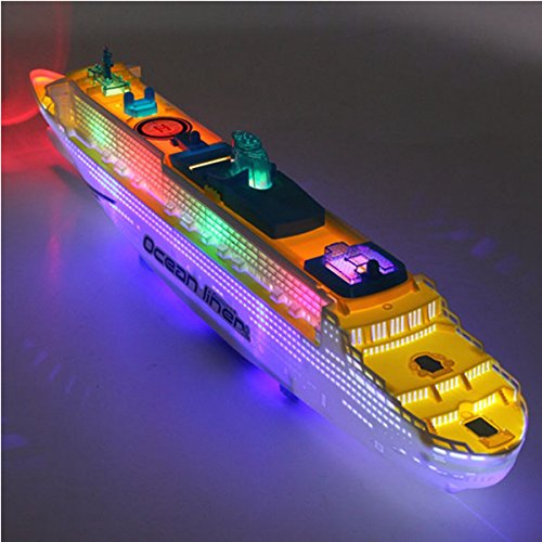 SICA Ocean Liner Ship Boat Electric Toy Flash LED Lights Sounds Kid Gift - Thumbnail 2