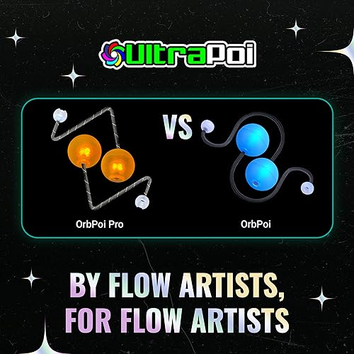 Spin Toy Aazon.co: OrbPoi Pro Set - Orb Poi Pro W/LED UltraKnob Pro Handles - USB Rechargeable Contact... Podpoi Flowtoys