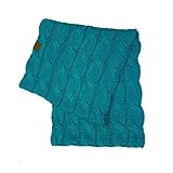 Hatsandscarf CC Exclusives Solid Cable Knit Infinity Scarf (SF-800) (Teal)