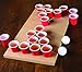 Ideas In Life Mini Wooden Beer Pong or Shot Pong Set – Foldable Portable Travel Board Classic Juice Party Drinking Game Complete Set