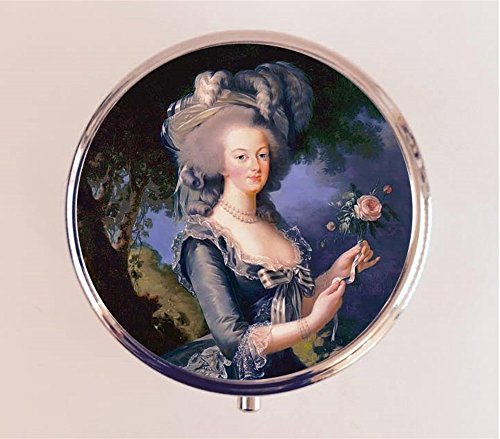 Marie Antoinette Pill Box Pillbox Case Holder Trinket Box French Royalty Queen Revolution