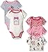 Juicy Couture Baby Girls' 5 Pack Short Sleeve Bodysuit