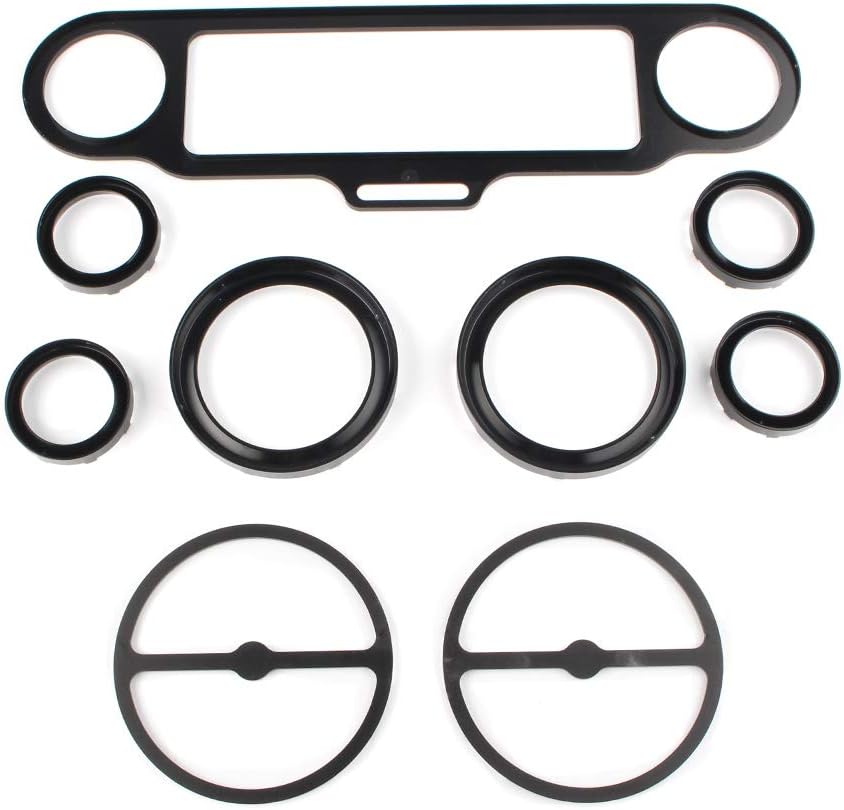 GZYF Motorcycle Inner Fairing Trim Kit, Speedometer Gauge Radio Faceplate Bezel Décor Compatible with Harley Davidson Touring Electra Glide Street Glide 1996-2013