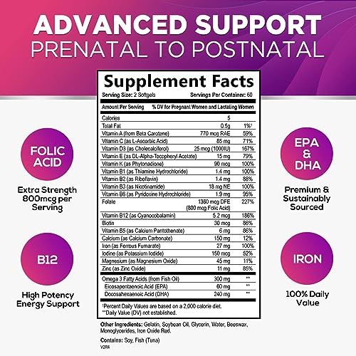 Prenatal Multivitamin with Folic Acid & DHA, Prenatal Vitamin