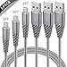 High Speed Micro USB Cable Cord Bynccea 3 Pack 1FT 3FT 6FT Android Cell Phone Charger Cables Nylon Braided Fast Charging Cords with Samsung S7 J7 LG HTC Motorola Kindle BlackBerry Nexus Xbox PS4 Gray