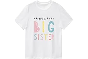 Sanqidu Promoted to Big Sister T Shirt Tops Toddler Baby Girl Going to be a Big Sister Tees Clothes Outfit Announcement Gift
