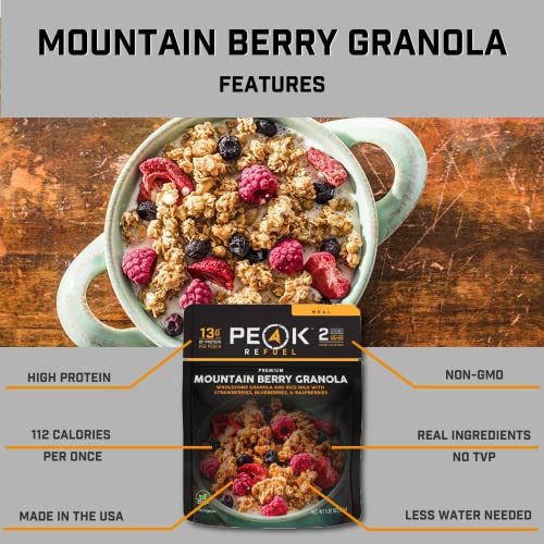 Peak Refuel Mountain Berry Granola Premium Freeze Dried Camping Food