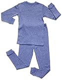 Leveret Marled Dk Blue 2 Piece Pajama 8 Years