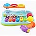 Pop n' Play Rainbow Xylophone Baby Toy Instrument | Piano Pound and Tap Bench Kids Music Center with Color Sorting Balls and Hammer Pounding for Toddlers