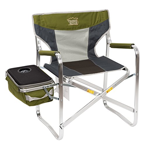 Timber Ridge Folding Director's Chair with Cooler Bag, Supports 300lbs