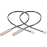 uxcell 2 Pcs 10K NTC Thermistor Probe 15.7 Inch Copper Sensitive Temperature Temp Sensor for Air Conditioner