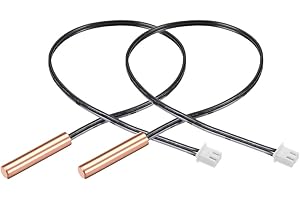 uxcell 2 Pcs 10K NTC Thermistor Probe 15.7 Inch Copper Sensitive Temperature Temp Sensor for Air Conditioner