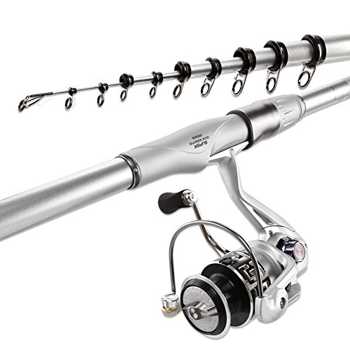 Handing carbon fiber telescopic fishing rod with reel c…