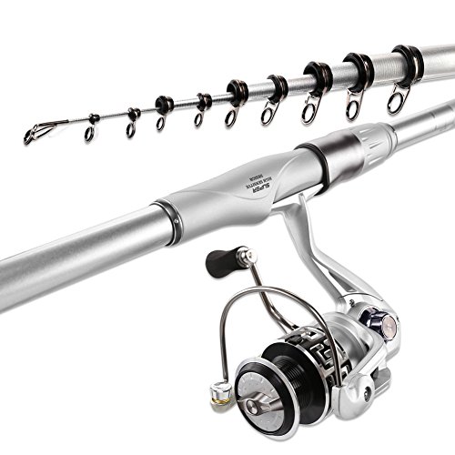 handing Spinning Rod and Reel Combos Rock Fishing Tackle Telescopic Fishing Rod Pole and Spinning Reels for Bass Trout