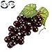 SENREAL 6 Bunches Artificial Grape Fake Grapes with Vines Lifelike Fruit Decorative for Kitchen Party Pub Home Cabinet Ornament(36 kernels)