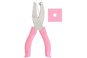 Jeemitery 1/8" Circle Handheld Hole Paper Punch with Soft-Handled for Tags