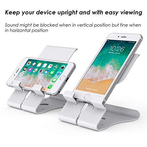 Beelta iPhone Stand, Android Cell Phone Stand, Tablet Stand for iPad (Up to 11 inch), Kindle E-Reader, Desk Accessories, White, BSC702W - Thumbnail 5
