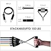 CLEEBORG Resistance Bands Set, Pull Rope Set Exercise Bands Set Men Home Workouts with Fitness Tubes, Foam Handles, Resistance Bands Exercise Elastic Pull Ropes for Indoor Strength Training(150LB)