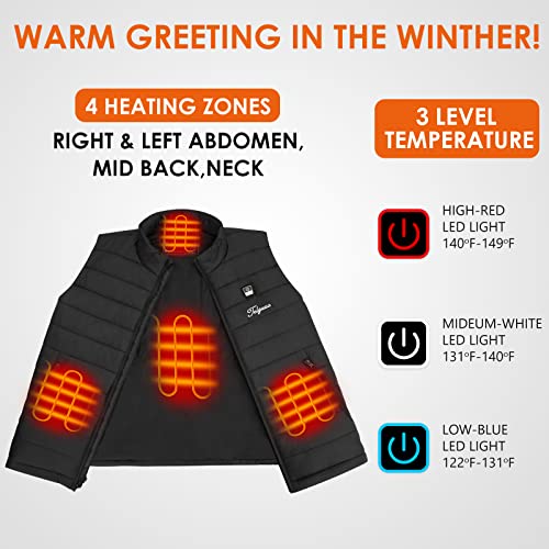Telguua Heated Vest for Men with Battery Pack Included Warm Men's
