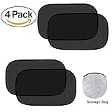 Fullive Car Window Shade - Cling Sunshade for Car Windows - (4 Pack) Side Window Sunshades Blocks Glare and UV Rays 20