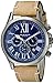 Akribos XXIV Men's AK897SSBU Multifunction Dial Watch with Tan Strap