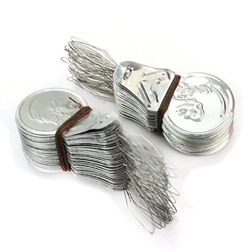 SODIAL(R) 100x Silver Tone Wire Loop DIY Needle Threader Insertion Hand Machine Sewing Tool Quilting Craft