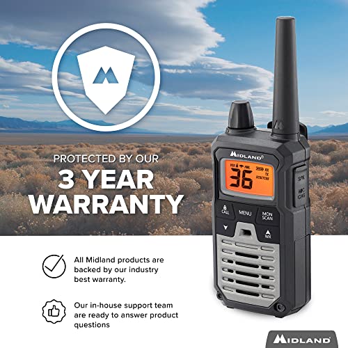 Midland T290VP4 XTALKER GMRS Long Range Walkie Talkie Two Way Radio with NOAA Weather Scan