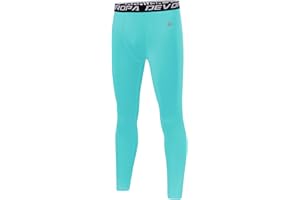 DEVOROPA Boys Leggings Youth Compression Pants Sports Tights Basketball Football Baseball Soccer Baselayer Slim/Regular/Husky