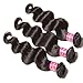 UNice Hair Brazilian Body Wave Virgin Hair 20 22 24 inches 3 Bundles, 100% Unprocessed Brazilian Wavy Human Hair Weave Extensions, Natural Black Color for African Americans Women Total 300g