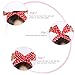 PIXNOR Wire Headband Retro Bowknot Polka Dot Wire Hair Holders for Women and Girls, Pack of 2