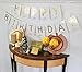 Sterling James Co. White Happy Birthday Bunting Banner with Shimmering Gold Letters