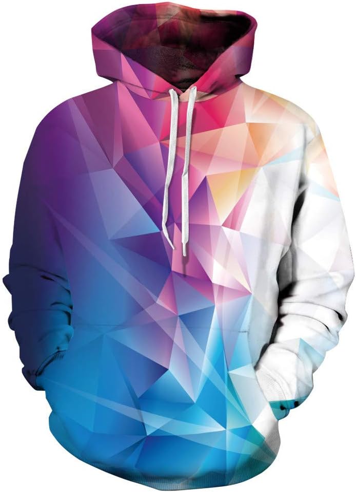 Men's Novelty 3D Print Pullover Hoodie Hooded Sweatshirt
