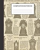 Composition Notebook: Vintage Ephemera Pattern College Ruled Notebook Lined School Journal