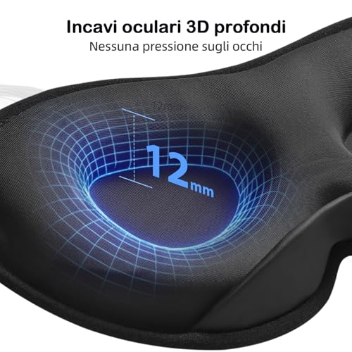 INNELO Antifaz para Dormir con Peso Mejorado de 130 g, Antifaz 3D para Mujeres y Hombres, Transpirable y Cómodo, Alivio de la Presión, 100% Bloqueo de Luz, para Dormir y Viajar, Negro