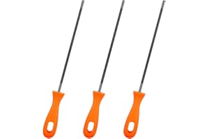 5/32, 7/32, 3/16 inch Chainsaw Chain Sharpening File, Chain Saw Sharpener Files Tool with Plastic Handle, Round Steel Chainsa