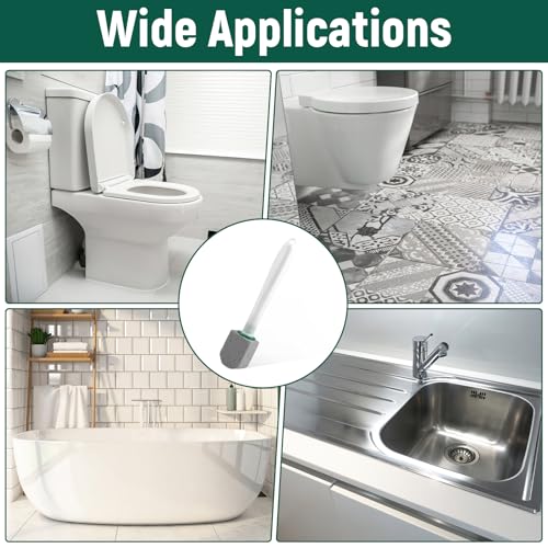 Pumice Stone Toilet Cleaner, Pack of 10 Toilet Cleaning Block with 1 Handle, Cleaning Stone for Toilet, Bathroom, Kitchen & Swimming Pools, Stubborn Stains, Limescale & Urine Stone