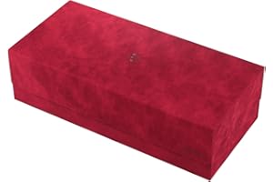 Dungeon 1100+ Convertible Deck and Game Accessories Box | Double-Sleeved Card Storage | Card Game Protector | Nexofyber Surface | Holds up to 1,000 Cards | Red Color | Made by Gamegenic (GGS20117ML)